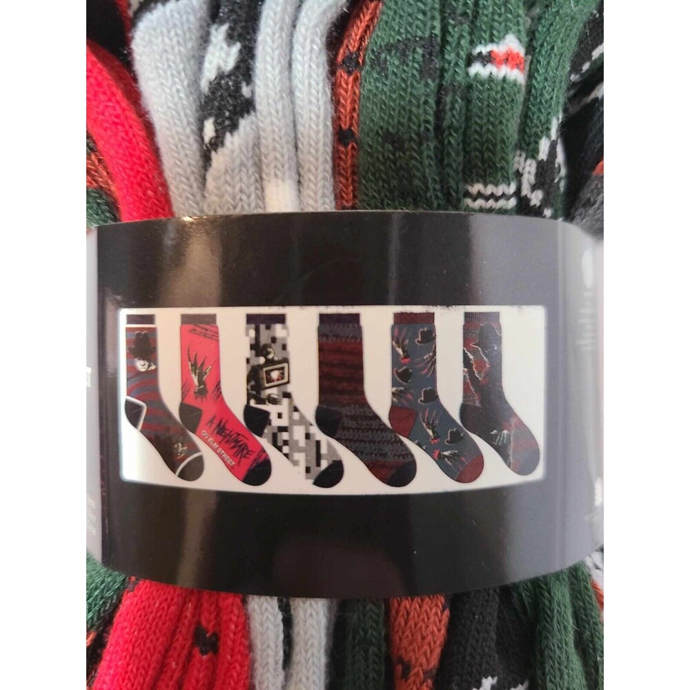 A Nightmare On Elm Street Socks Freddy Krueger Movies Men's 6 Pack Crew Socks